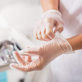 Synguard Basic Vinyl Powder-Free Exam Gloves, Small