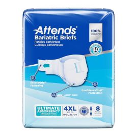 Unisex Adult Incontinence Brief Attends® Bariatric 4X-Large Disposable Heavy Absorbency